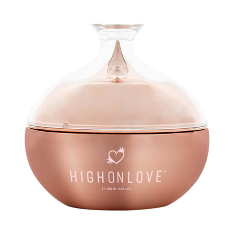 HighOnLove Canna Body Butter packaged in a stylish glass container for luxury skincare.