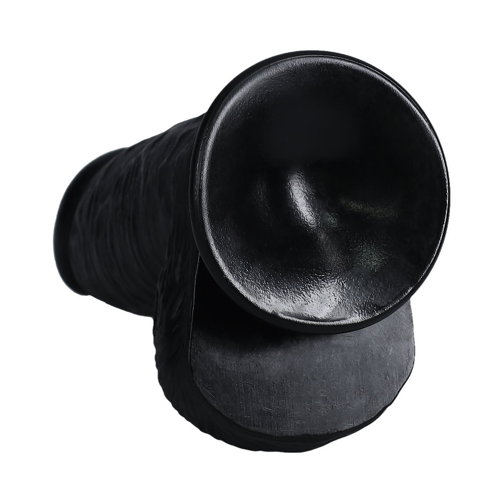 RealRock Extra Thick 8 inches Dildo with Balls Black