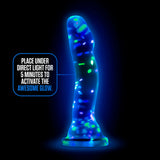 Neo Elite Hanky Panky 7.5 inches Glow-in-the-Dark Silicone Confetti Dildo