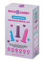 Rock Candy Advanced Silicone Dilator Set 3 Piece Multicolor packaging featuring three tapered dilators for progressive use.