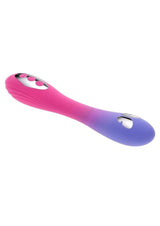 Evolved Paradise Pulse Silicone Vibrator Pink Purple with dual motors and soft silicone for enhanced pleasure.