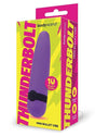 Bodywand Thunderbolt Rechargeable Mini Bullet Purple packaging with 10 vibration modes displayed.