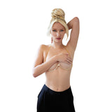 Dreamgirl Delicate Gold-Foil Lace Blouson Teddy & Rhinestone Metal Underwire Bra Set Gold M