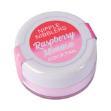 Jelique Cocktail Nipple Nibblers Assorted Flavors 36 Pc Raspberry Mimosa flavor in a stylish jar.