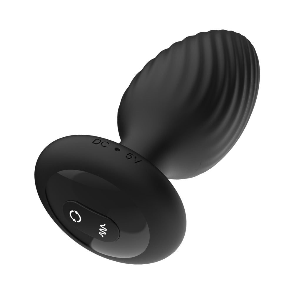 Nexus Tornado Medium Rotating and Vibrating Butt Plug with Remote Control Black