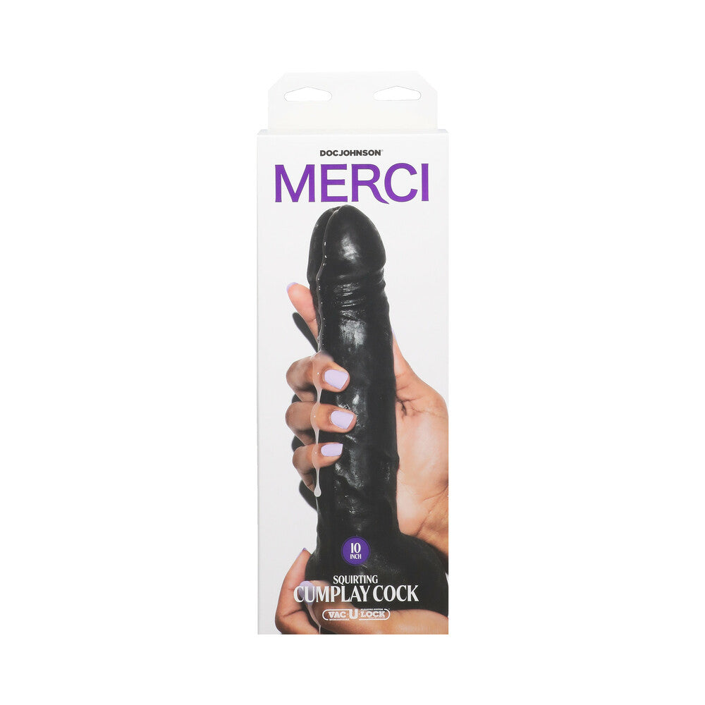 Merci Squirting Cumplay Cock 10 inches Dildo with Removable Vac-U-Lock Suction Cup
