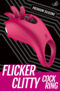 Flicker Clitty Cock Ring Vibrator, a premium silicone couples' ring designed for dual stimulation.