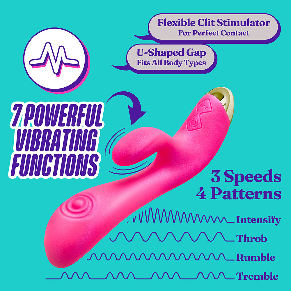 Aria Pleasin' AF Rabbit Vibrator Fuchsia