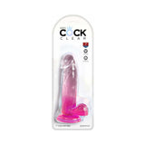King Cock Clear with Balls 7 inches Pink