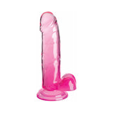 King Cock Clear with Balls 7 inches Pink