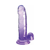 King Cock Clear with Balls 7 inches Purple