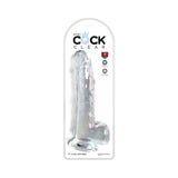 King Cock Clear with Balls 9 inches Clear