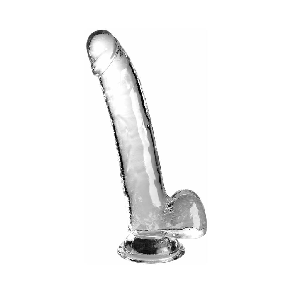 King Cock Clear with Balls 9 inches Clear