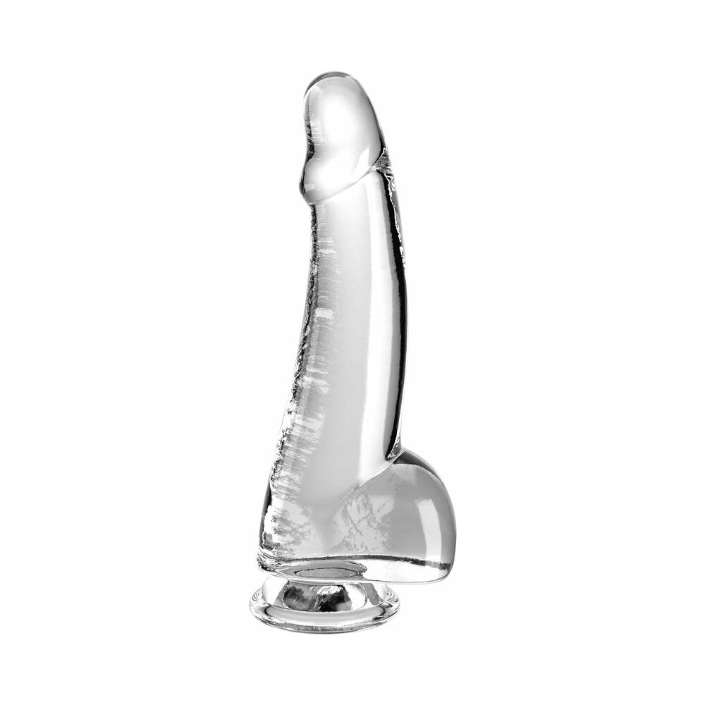 King Cock Clear with Balls 7.5 inches Clear