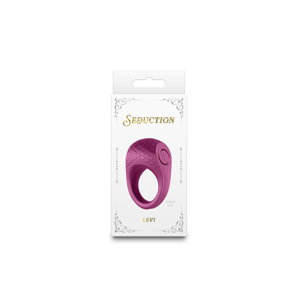Seduction Levi  Vibrating Ring Metallic Burgundy
