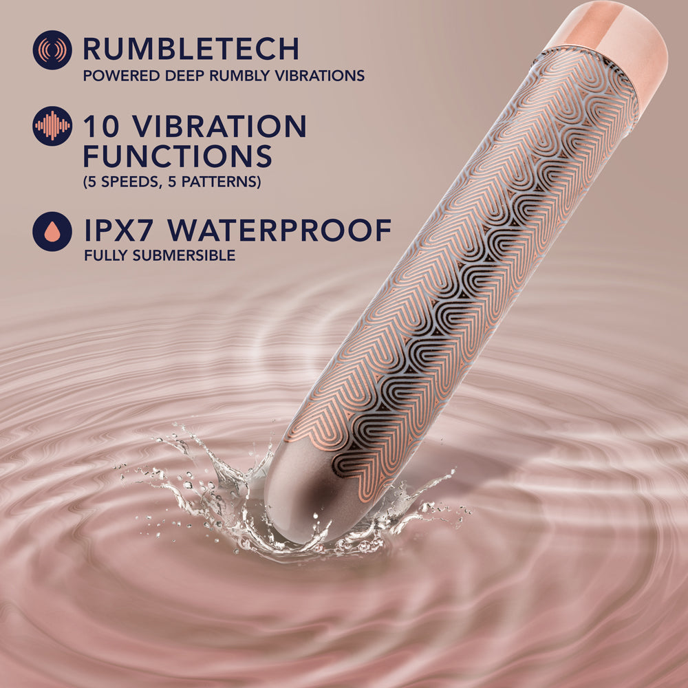The Collection Lattice Limited Edition Rechargeable 7 inches Vibrator Rose Gold