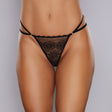 Adore Good Girl Lace And Mesh Thong Black O/s featuring delicate lace and sheer mesh, designed for a flirtatious look.