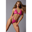 Adore The Hook Up 2 Piece Bra Set Pink S/M showcasing a bold front-hook design with airy mesh detail.