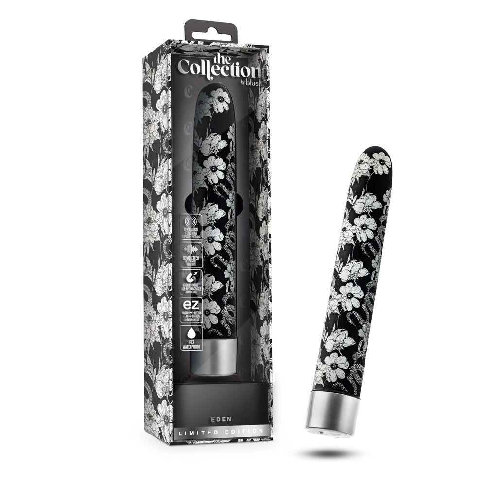 The Collection Eden Limited Edition Rechargeable 7 inches Vibrator Black