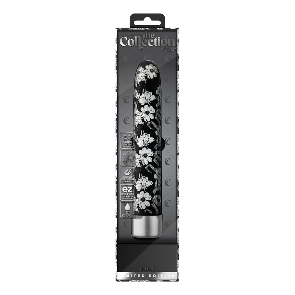 The Collection Eden Limited Edition Rechargeable 7 inches Vibrator Black