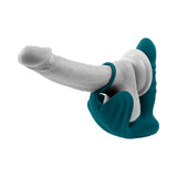 Playboy Bring It On Rechargeable Silicone Thrusting Anal Plug with Vibrating Ball Cradle Deep Teal