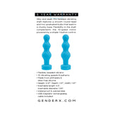 Gender X Plugged Up Rechargeable Silicone Vibrating Beaded Plug Teal