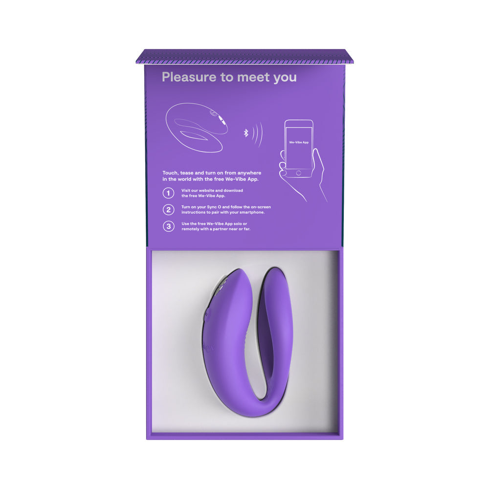 We-Vibe Sync O Rechargeable Silicone Couples Vibrator with Remote Control - Purple