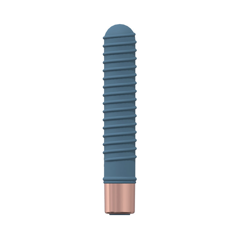 LoveLine Poise 10 Speed Mini-Vibe Silicone Rechargeable Waterproof Blue/Grey