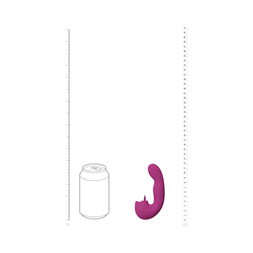 VIVE YUMI Rechargeable G-Spot Finger Motion Vibrator & Flickering Tongue Stimulator Pink
