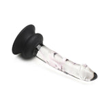 Pleasure Crystals 5.6 inches Glass Dildo with Silicone Base