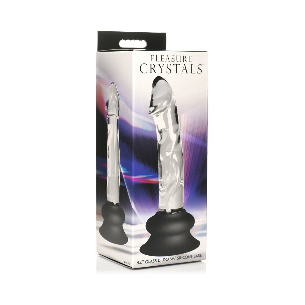 Pleasure Crystals 5.6 inches Glass Dildo with Silicone Base