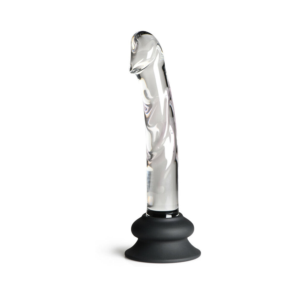 Pleasure Crystals 7 inches Glass Dildo with Silicone Base