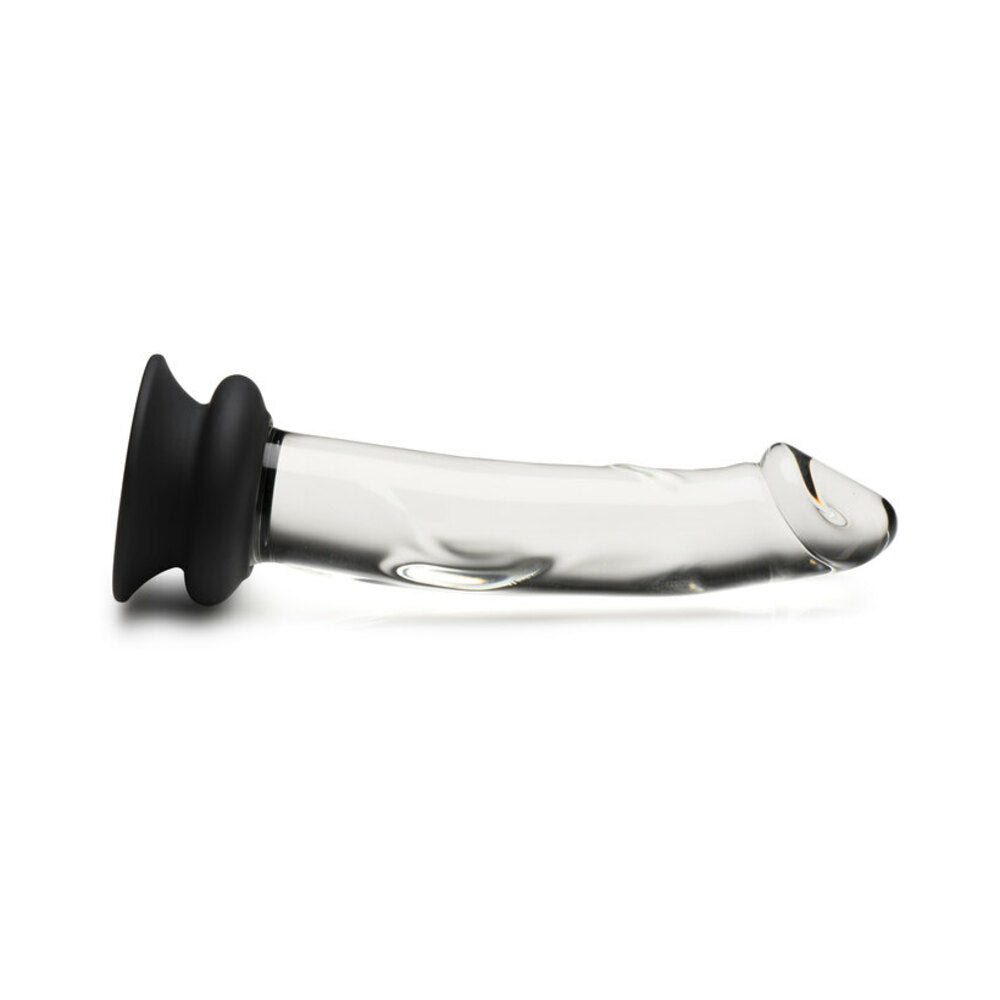 Pleasure Crystals 7.6 inches Glass Dildo with Silicone Base