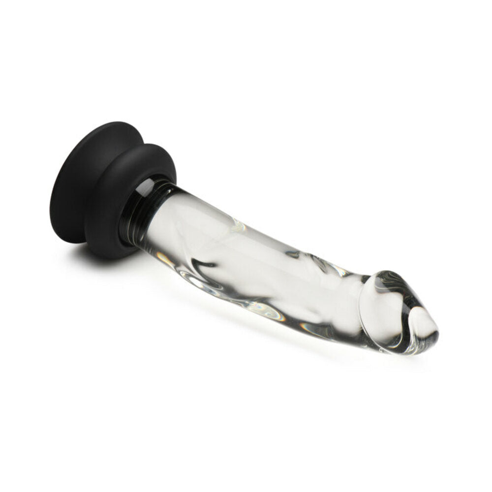 Pleasure Crystals 7.6 inches Glass Dildo with Silicone Base