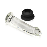 Pleasure Crystals 7.6 inches Glass Dildo with Silicone Base