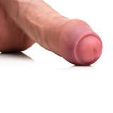 Jock Uncut 8.7 inches Dual Density Silicone Dildo with Balls Light