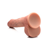 Jock Uncut 8.7 inches Dual Density Silicone Dildo with Balls Light