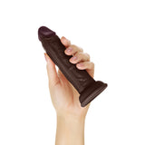 Shaft Model J: 5.5 inch Dual Density Silicone Dildo Mahogany