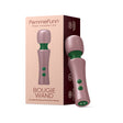 Femmefunn Bougie Wand Mini Massager Rose Gold with packaging displayed, showcasing its sleek design and powerful features.