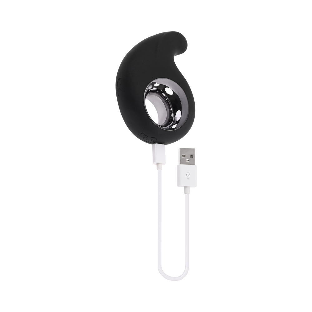 Playboy Ring My Bell Rechargeable Silicone Tapping Vibrator Black