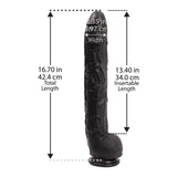 Dick Rambone Huge Dildo 17 inches - Black