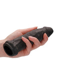 RealRock Skin 6 inches Penis Extender Sleeve Black