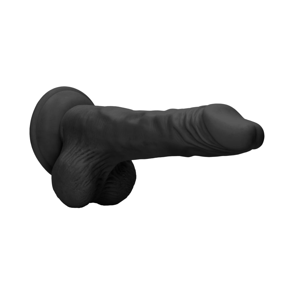 RealRock Skin 10 inches Dildo with Balls Black