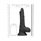 RealRock Skin 10 inches Dildo with Balls Black