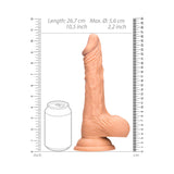RealRock Skin 10 inches Dildo with Balls Beige