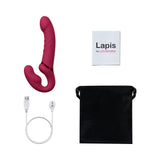 Lovense Lapis Rechargeable Silicone App Control Dual End Strapless Strap-On - Magenta