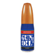 Gun Oil H2o Water-based Lubricant 2 Oz bottle with a brown cap and blue label, featuring aloe vera.