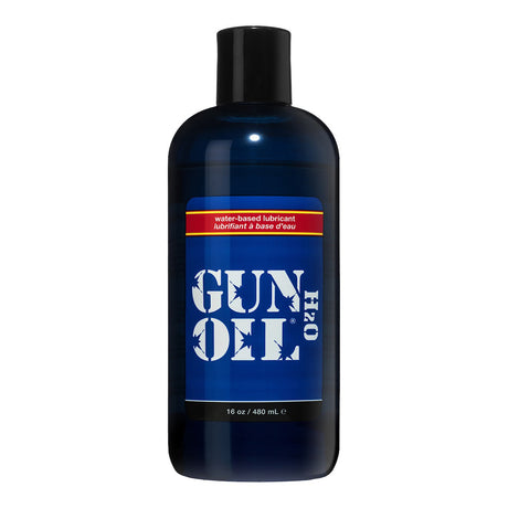 Gun Oil H2o Water-based Lubricant 16 Oz bottle showcasing its sleek design and water-based formula.