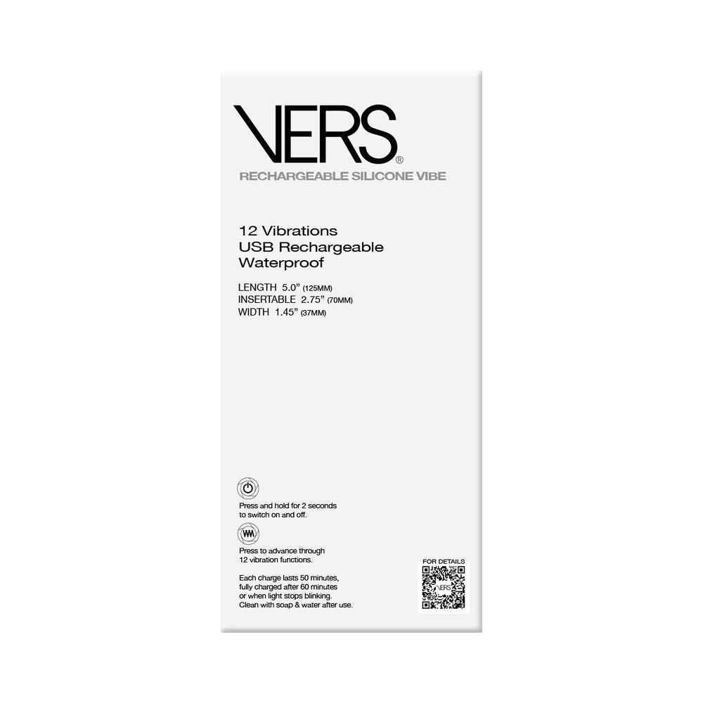 VERS Rechargeable Silicone Plug Vibe