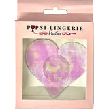 Popsi Lingerie Heart Shape Hologram Pasties Pink OS